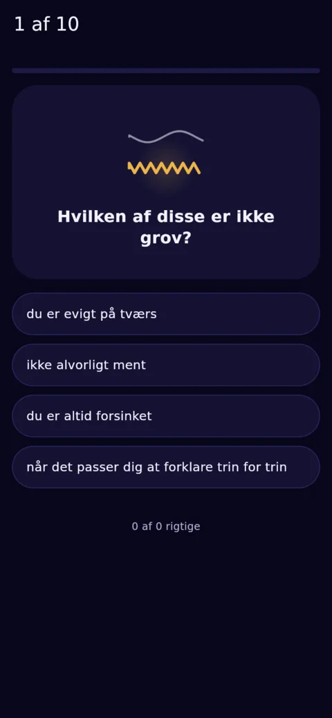 Grænsetilfælde, ti om dagen