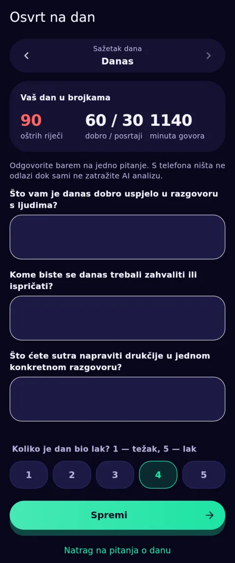 Kraj dana, vašim riječima