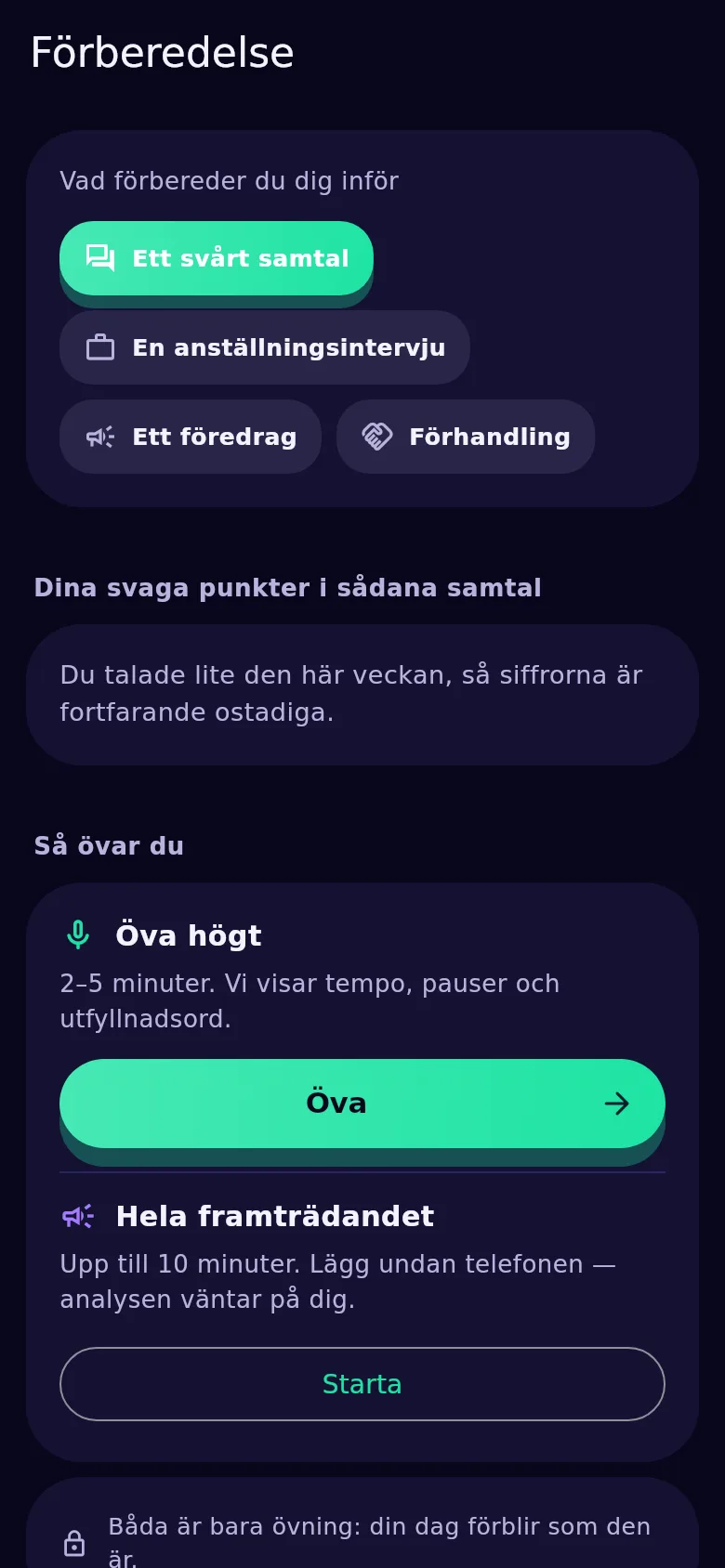 Förberedelseskärmen i Kyndsy: vad du förbereder dig för, dina svaga punkter och repetitionsknappen