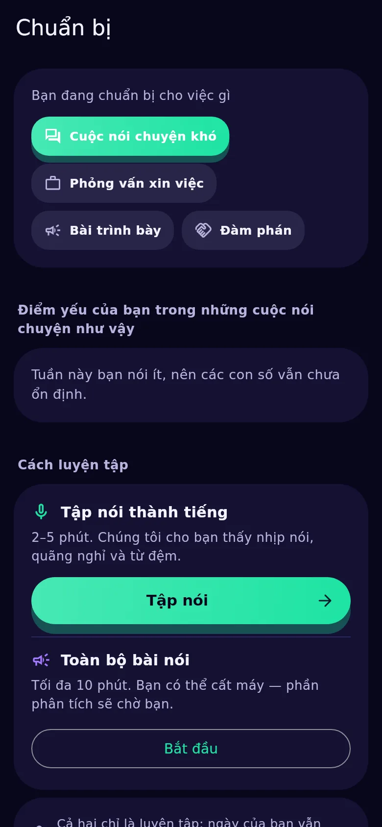 Màn hình chuẩn bị trong Kyndsy: bạn chuẩn bị cho việc gì, những chỗ yếu của bạn và nút diễn tập