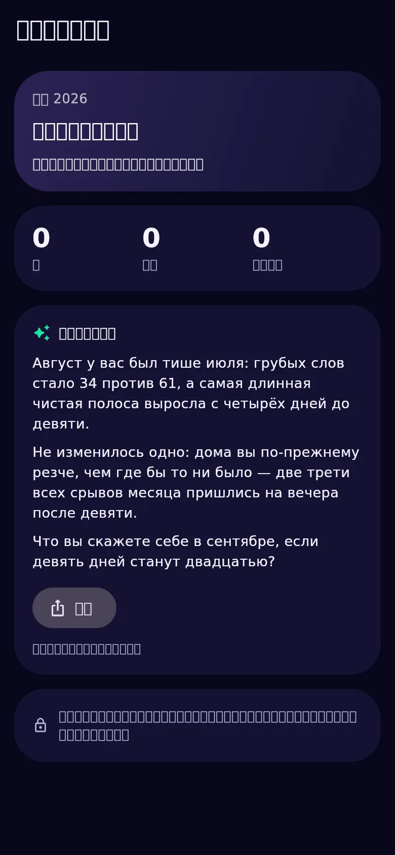 Kyndsy 里关于这个月的信:对度过的一个月的长篇分析